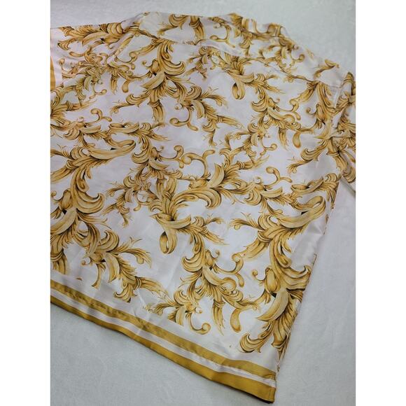 Gold Baroque Style Print Short Sleeve Sport Shirt Size 3XL by Cigar Couture - Picture 12 of 12